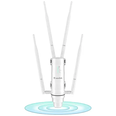 WAVLINK WS-WN572HG3-A AC1200 Outdoor WiFi Extender with POE Dual Band 2.4GHz / 5GHz Wireless Routers with 4x7dBi Antenna - US Plug