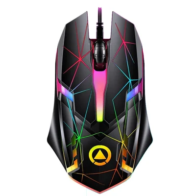 YINDIAO G3os G6 1.42m USB Wired Mouse 1200 DPI 3 Keys Armor Gaming Mouse with RGB Light, with Sound - Star Version