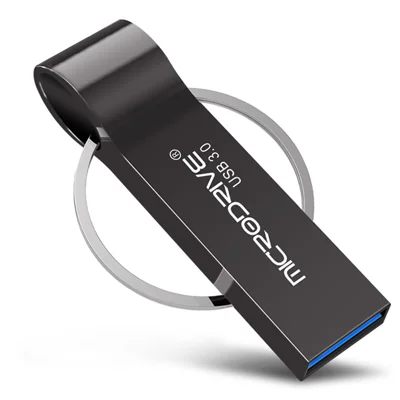 MICRODRIVE 128GB High Speed Data Transfer USB 3.0 Thumb Drive Memory Stick - Black