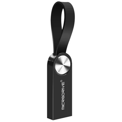 MICRODRIVE 64GB USB Flash Drive CD Veins Decor USB 2.0 Computer U-disk - Black