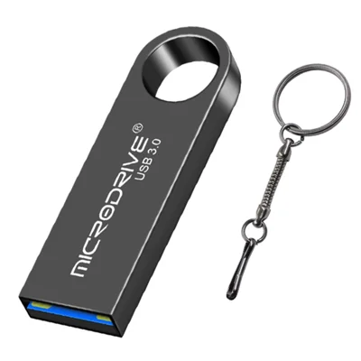 MICRODRIVE E9 64GB Metal U-disk USB 3.0 Memory Stick Computer Flash Drive - Black