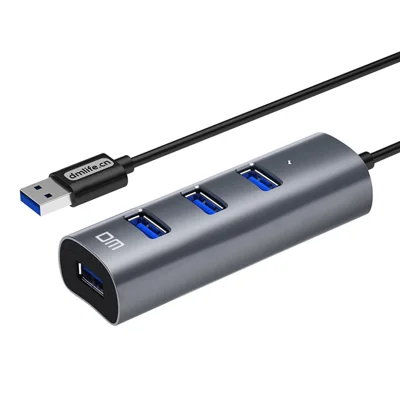 CHB009 Portable 4 Ports USB 3.0 Hub Plug and Play High Speed Expansion Adapter