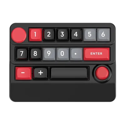 MKESPN W909 15 Keys Mechanical Gaming Keyboard Wireless / Bluetooth-Compatible / Wired RGB Backlit Keypad - Black