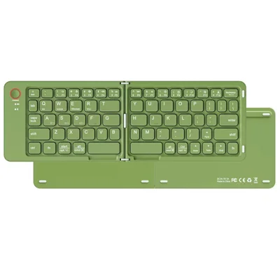 Tastiera wireless B023 a 68 tasti con supporto pieghevole magnetico Bluetooth e supporto per telefono - Verde