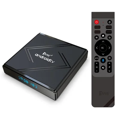 TV98 ATV PRO+ 2+8GB Caixa TV Android 14.0 8K Ultra HD HDR10+ 3D Vídeo Dual Band WiFi 2.4G / 5G Bluetooth Caixa Inteligente de TV - Tomada EUA