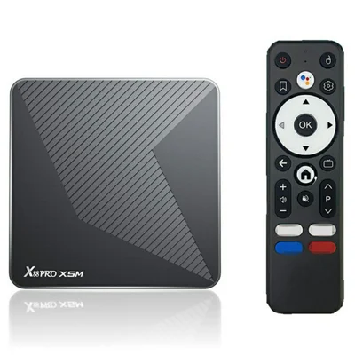 X88 PRO X5M 2+16GB Android 14 TV Box S905 6nm 4K HDR10+ WiFi 6 Bluetooth-compatible 5.0 with Voice Remote Control for Streaming - US Plug