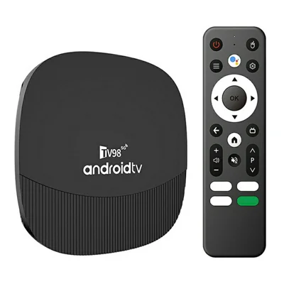 TV98 ATV MAX+ 2+16GB Android 14 TV Box Allwinner H313 8K HDR10+ Dual WiFi Bluetooth-compatible 5.0 Voice Remote Control for Smart TV - US Plug