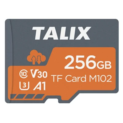 Tarjeta TF TALIX M102-256G 256GB U3 V30 A1 de Almacenamiento de Memoria para Cámara de Teléfono Inteligente