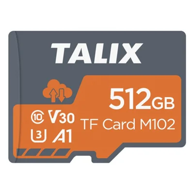TALIX M102-512G Scheda TF 512GB U3 V30 A1 4K UHD Memoria Video per Smartphone Fotocamera