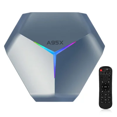A95X F4 (X4) S905X4 2+16GB TV Box Android 10.0 8K Dekodierung 4K / 75fps RGB-Lichteffekt Dual-Band-WLAN LED-Anzeige - US-Stecker