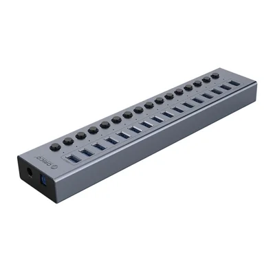 ORICO BT2U3-16AB Aluminum Alloy Multi-Port USB 3.0 Hub Splitter with Individual Switches - US Plug