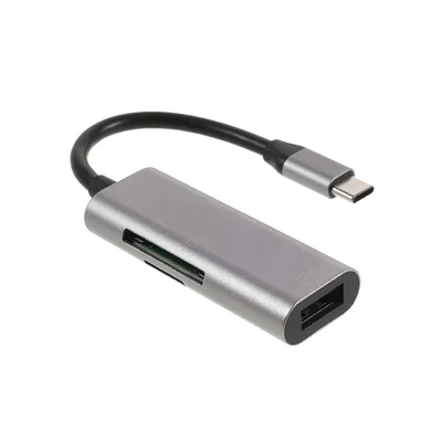 NK-3040 3-in-1 USB-C Hub USB3.0 TF Memory Card Reader OTG Adapter for Type-C Phone Tablet Laptop