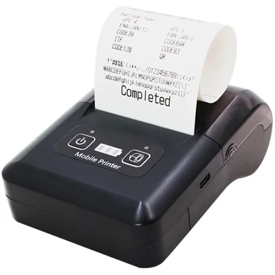 H20 USB + Bluetooth-compatible 203DPI Portable Thermal Printer 48mm Receipt Printer - US Plug