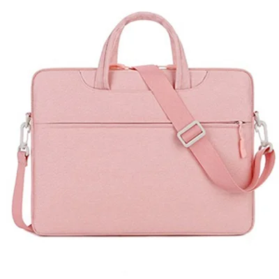 15.6 inch Universal Laptop Bag Sleeve Shoulder Bag Notebook Carrying Case Handbag Briefcase (Inner Size: 39x29cm) - Pink
