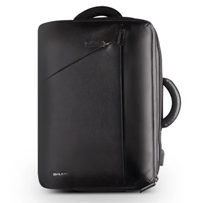 QIALINO Genuine Cow Leather Laptop Bag for Universal 15 Inch Notebooks Carrying Case with Anti-Theft Function