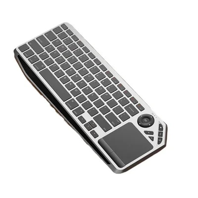 Bluetooth-compatible Wireless Keyboard with Touchpad for Laptop/Tablet/Phone Trackpad Keyboard - Grey+Black