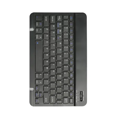 10 Inch Wireless Bluetooth-compatible Keyboard with 12 Function Keys for Smartphone/Tablet/Laptop - Black