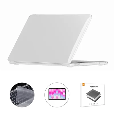 ENKAY HAT PRINCE per MacBook Neo 13 pollici (2026) A3404 256G Custodia per Laptop in PC Cristallo + Cover per Tastiera Ultrasottile in TPU + Pellicola Protettiva per Schermo in PET Kit 3 in 1, Layout Tastiera UE - Trasparente