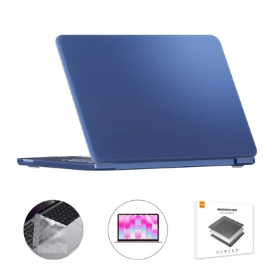 ENKAY HAT PRINCE per MacBook Neo 13 pollici (2026) A3404 512G Custodia Opaca in PC per Laptop + Cover per Tastiera Ultra Sottile in TPU + Pellicola Protettiva per Schermo in PET Kit 3 in 1, Layout Tastiera US - Blu Scuro