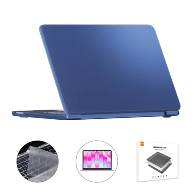 ENKAY HAT PRINCE per MacBook Neo 13 pollici (2026) A3404 256G Custodia Opaca in PC + Cover per Tastiera in TPU Ultrasottile + Pellicola Protettiva per Schermo in PET Kit 3 in 1, Layout Tastiera USA - Blu Scuro