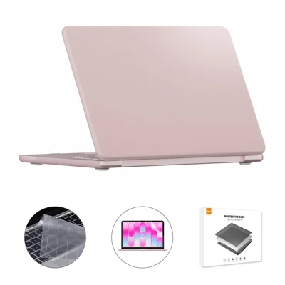 ENKAY HAT PRINCE Per MacBook Neo 13 pollici (2026) A3404 256G Custodia Opaca in PC + Cover per Tastiera in TPU Ultrasottile + Pellicola Protettiva per Schermo in PET Kit 3 in 1, Layout Tastiera UE - Rosa