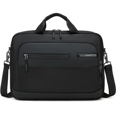 COOLBELL CB-2135 Laptop Bag Waterdichte Zakenportefeuille voor 14,4 Inch Notebook Messenger Bag met Schouderriem - Zwart