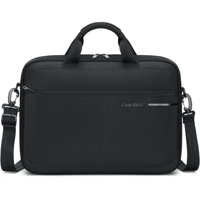 COOLBELL CB-2132 Business Laptop Bag voor 15,6 Inch Notebook Waterdichte Doktertas Messenger Bag met Trolleyband - Zwart