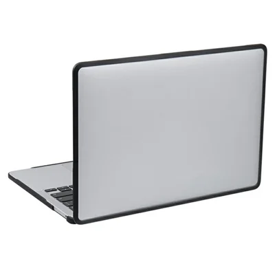 Laptop Protective Case For MacBook Pro 13 inch (2022) / (2020) / (2019) / (2018) / (2017) / (2016) TPU+PC Frosted Matte Hard Shell Cover - TPU Black Edges + Transparent PC