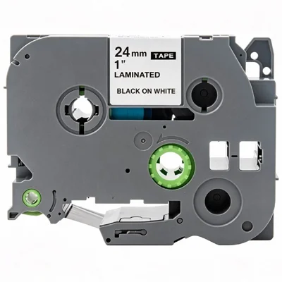 خرطوشة شريط ملصقات مصفح عريض 24 مم، مقاوم للماء والزيت، لجهاز Brother P-touch PT-D200P / PT-D210 / PT-1010 / PT-1280، بطول 8 أمتار