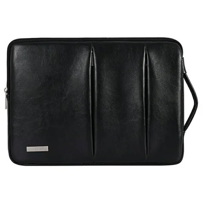 CANVASARTISAN L48-87 Housse pour ordinateur portable 13 pouces 355 x 251 x 24 mm en cuir synthétique PU antichoc - Noir