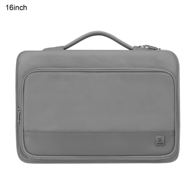 WIWU Protective Sleeve for 16 inch Laptop 900D Polyester + Microfiber Leather Computer Case Handbag - Grey
