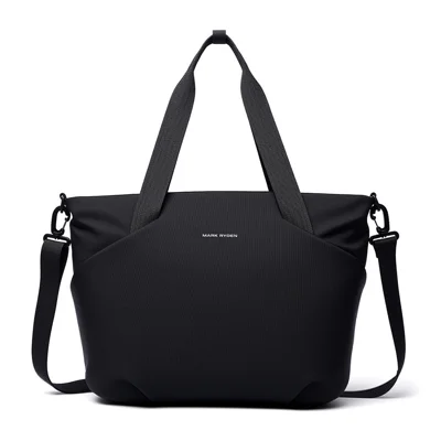MARK RYDEN MR317 Shoulder Bag Tote Handbag 16L Waterproof Nylon Laptop Bag for Business Commute - Black