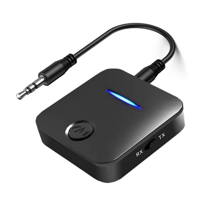 WB5 2 en 1 émetteur-récepteur Bluetooth 5.0, adaptateur audio TV PC voiture haut-parleur 3,5 mm AUX