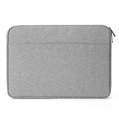 N006 Oxford Cloth Zipper Notebook Sleeve Laptop Carrying Bag Pouch for 15.6-inch Laptop - Light Grey