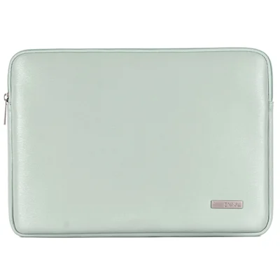 CANVASARTISAN L6-04 for 13-inch Notebook Solid Color Laptop Zippered Protective Bag PU Case with Inner Compartment - Green
