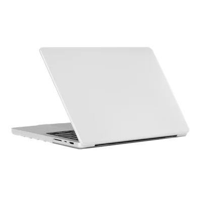Für MacBook Pro 16 Zoll (2024) (2023) (2021) A2485, Hartschalen-Deckel mit Punkt-Textur, kratzfester Hardshell-Case mit Fußauflage – Weiß