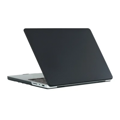 For MacBook Pro 13 inch A1706/A1708/A1989/A2159/A2289/A2251/A2338 Anti-Fingerprint Dot Texture Hard Laptop Cover Easy Installation/Removal Double-Piece Design Hardshell Case - Black