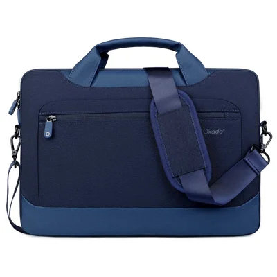 OKADE T62 Notebook Handbag for 15.4-16inch Laptop Shockproof Air Cushion Lining Protective Bag Storage Pouch (with Shoulder Strap) - Dark Blue