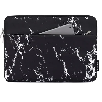 CANVASARTISAN H32-11 Pochette à fermeture éclair pour ordinateur portable 13 pouces, étui fin imprimé de protection pour notebook - Noir
