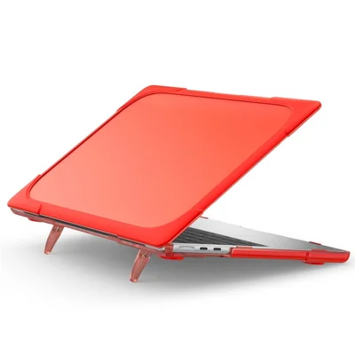 Laptop-Hülle für MacBook Air 13 Zoll (2025) / (2024) / (2022) A2681 Schutzhülle Notebook-Computer kratzfest mit Ständer – Rot