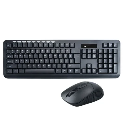 Teclado inalámbrico de 113 teclas compatible con Bluetooth 2.4G, con ratón silencioso para hogar y oficina, para portátil y ordenador