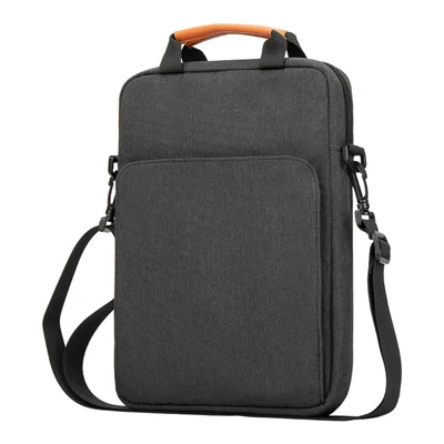 MA483 13,3-Zoll-Laptop-Tasche wasserdichte Tablet-Hülle Schultertasche kratzfeste Handtasche (Doppelgriff) – Dunkelgrau