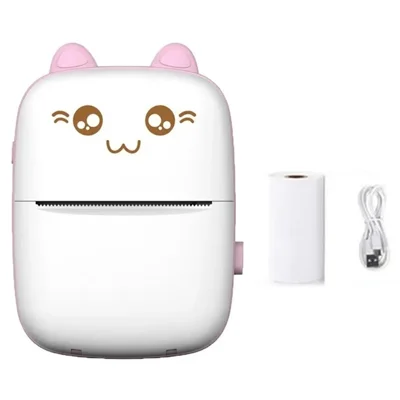 Impressora Térmica Mini C9 203DPI Impressora Portátil Sem Tinta com Bluetooth para Fotos, Etiquetas e Notas - Rosa