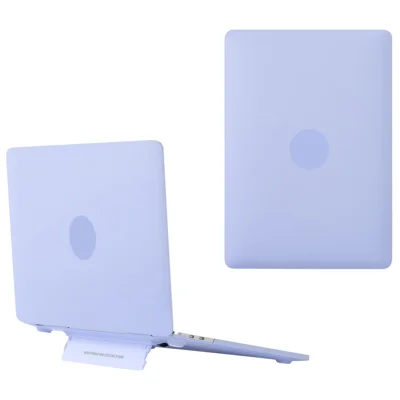 For MacBook Pro 14 inch (2026) A3427 A3426 / (2025) A3434 A3112 A3185 A3401 / (2024) A2918 A2992 / (2023) A2779 / (2022) / (2021) A2442 Matte PC Case Anti-Scratch Protective Laptop Cover with Kickstand - Purple