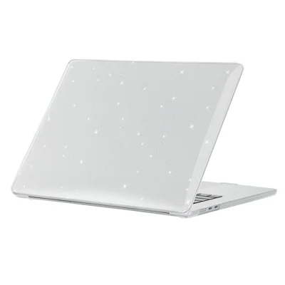ENKAY HAT PRINCE Hartschalen-PC-Schutzhülle für Macbook Air 15 Zoll (2025) / (2024) A3114 M3 / (2023) M2 A2941, stoßfest, anti-sturz, mit Glitzereffekt, Laptop-Case – transparent