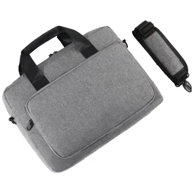 17.3 inch Laptop Sleeve Oxford Cloth+Polyester Handbag Notebook Computer Shoulder Bag Storage Pouch - Light Grey