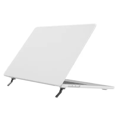 BENWIS MP-SMS voor MacBook Pro 14 inch (2025) / (2024) / (2023) / (2022) / (2021) Standhoes Slanke Matte Harde Laptophoes - Transparant Wit