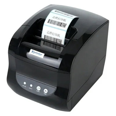 XPRINTER XP-365B 20-80mm QR Code Barcode Label Printer Thermal Self-adhesive Label Printer - US Plug