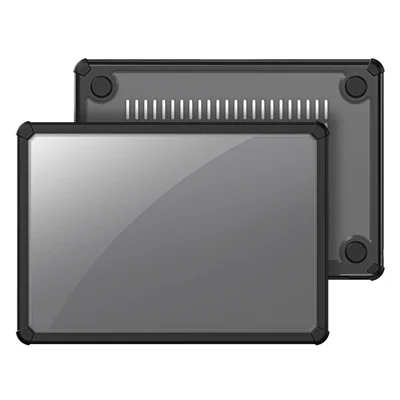 DUX DUCIS LCGM Series Glossy Case for Macbook Air 15 inch (2025) / (2024) A3114 / (2023) A2941 TPU+PC Protective Shell - Black