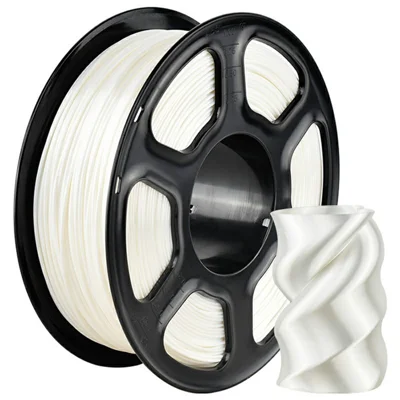 3D Printer Filament 1KG 1.75mm Silk PLA Material For FDM 3D Printing with Metal Like Texture - White